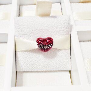 925 Sterling Silver Mom Heart Charm Bead Fits Charm Bracelets And Bangles